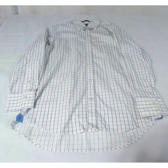 Lincs David Chu Long Sleeve Mens 16 32/33 Button Down Shirt 100% Egyptian Cotton - Picture 7 of 7